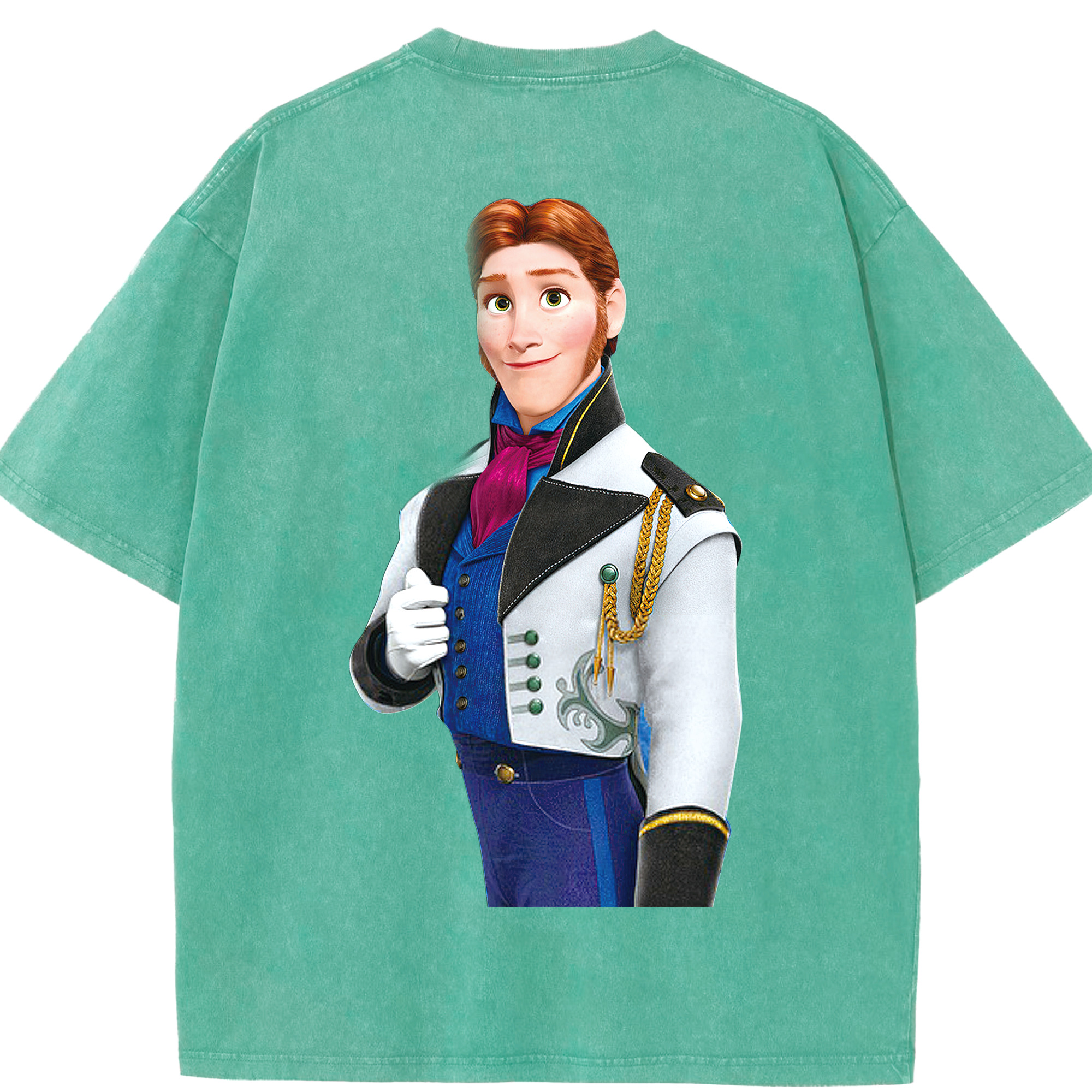 （画像用） アナと雪の女王 アンナ エルサ Frozen Anna Elsa 綿100% ヴィンテージ風 半袖Tシャツ（背面プリント）
